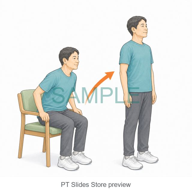 自主トレ資料に使える立ち上がり練習の運動イラストJPG