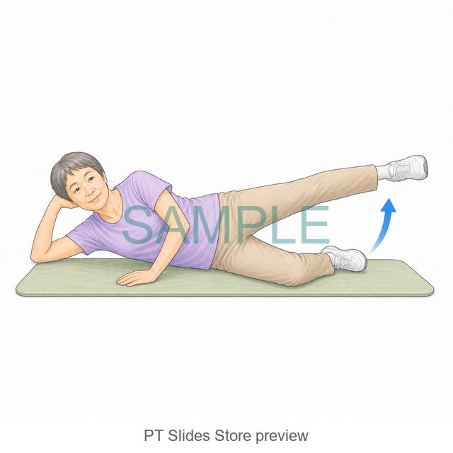 リハビリ自主トレ資料に使える股関節外転のイラスト素材